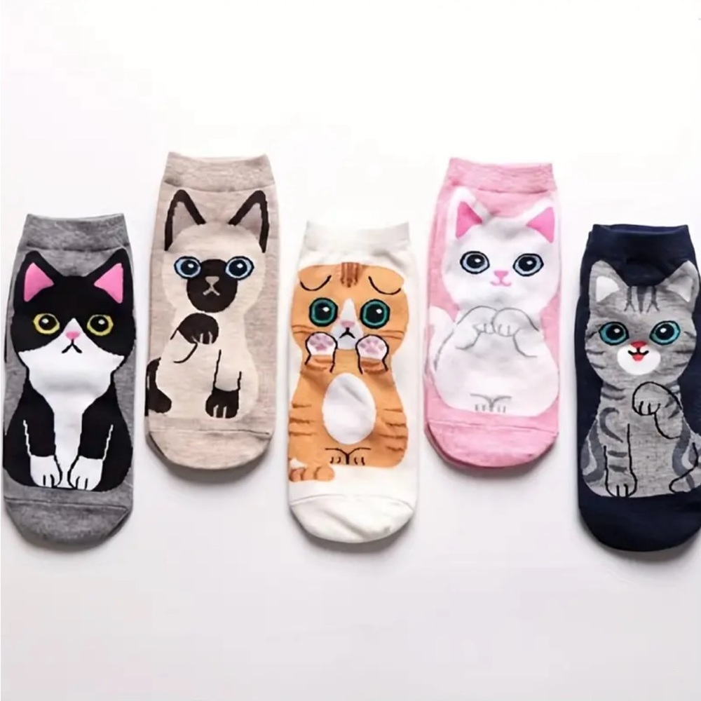 1 Pair Cat Socks